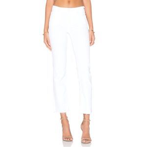 Mother The Rascal Ankle Snippet White Jeans in Stayin' Alive - Size 27